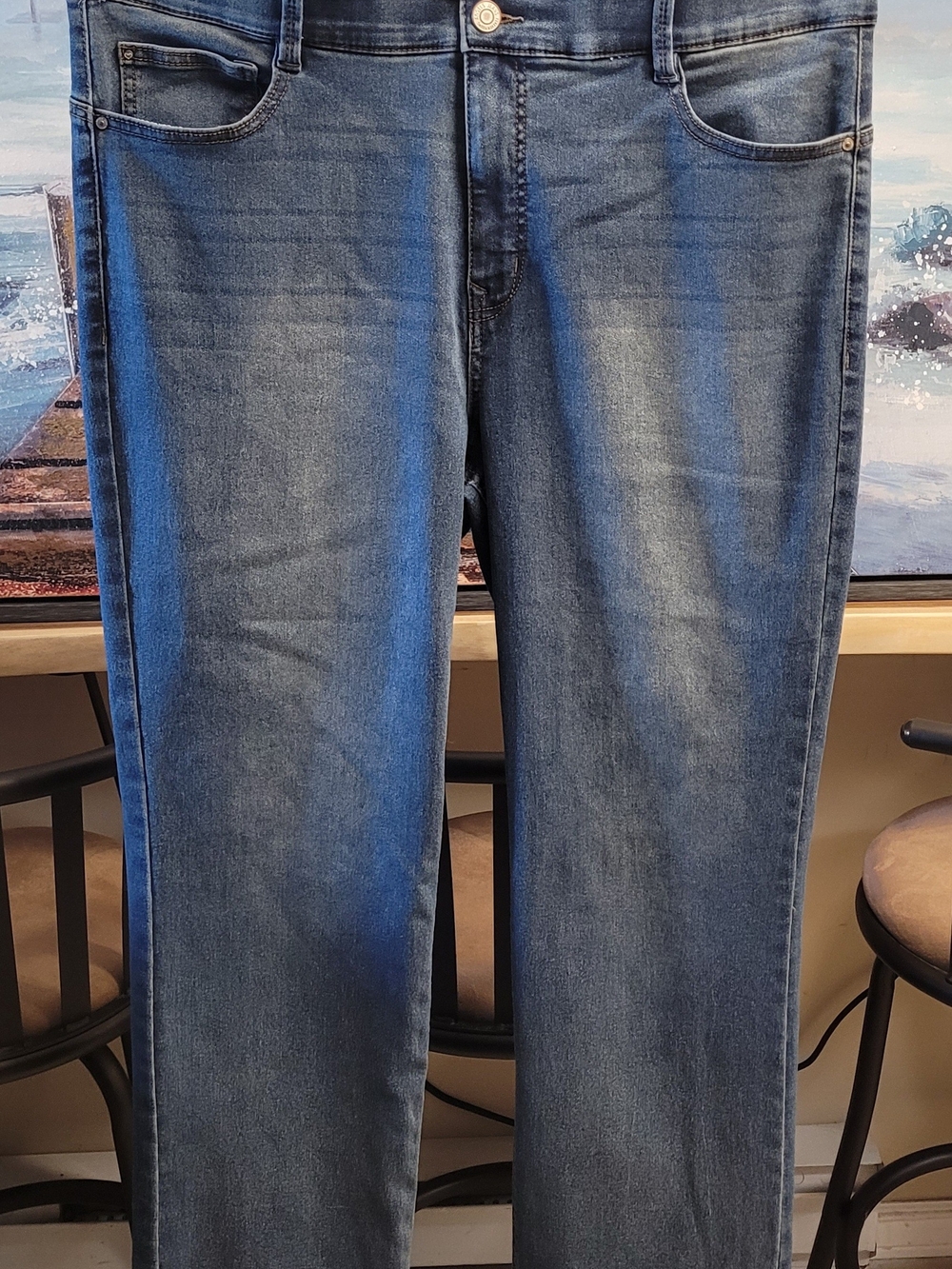 Classic Women's Blue Denim Jeans Plus Size 20W Angels Forever Young